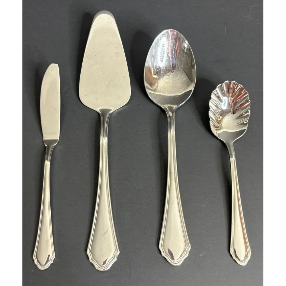 Reed & Barton Canter Place  Hostess Serving Set 7 Pc Stainless Steel Flatware